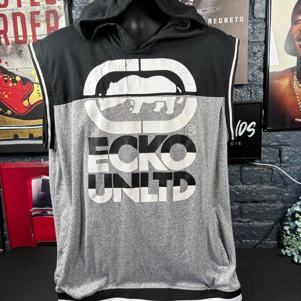 Y2K Ecko Unltd Sleeveless Hoodie - Men's XL